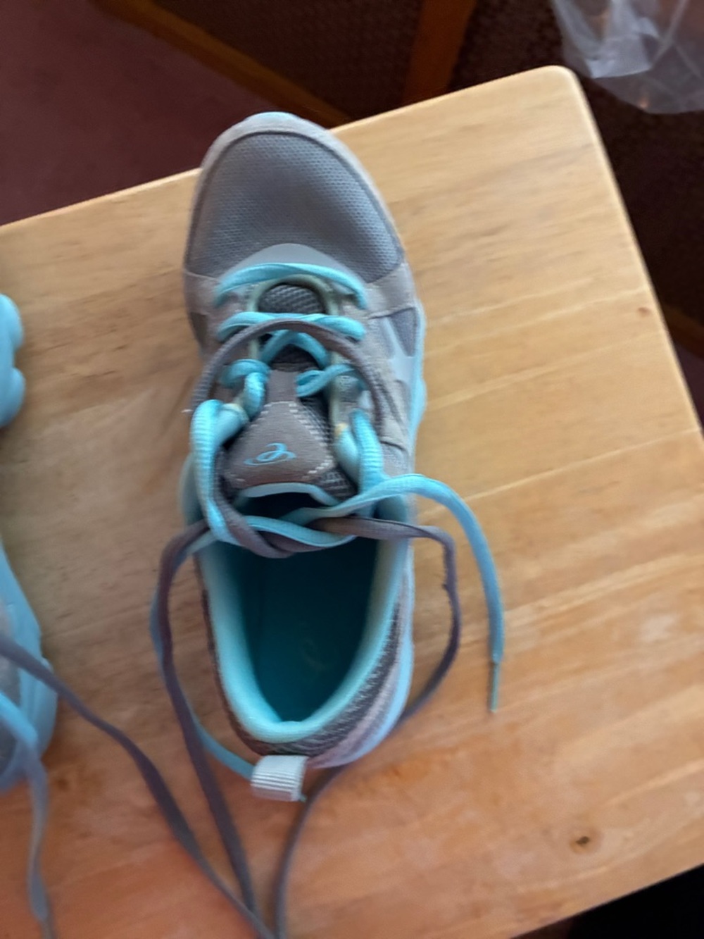 Women's Gray and Teal Athletic Sneaker